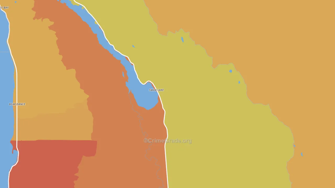 Swan Lake, MT Map of Arson Rates