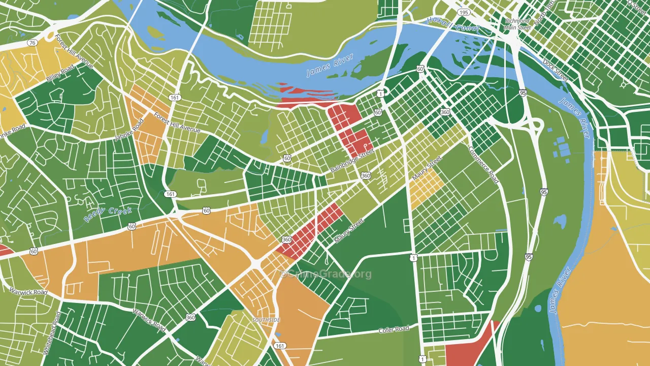 Swansboro, Richmond, VA Map of Arson Rates
