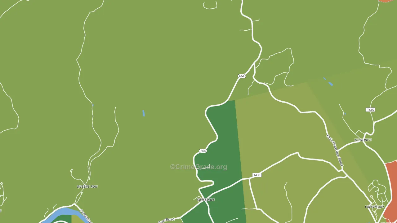 Swissdale, PA Map of Arson Rates