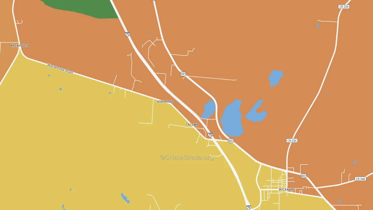 Tacoma, FL Map of Arson Rates