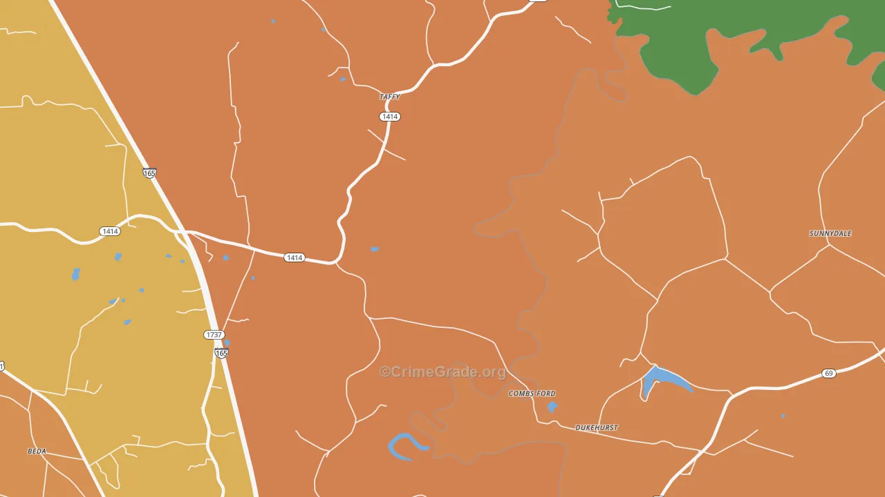 Taffy, KY Map of Arson Rates