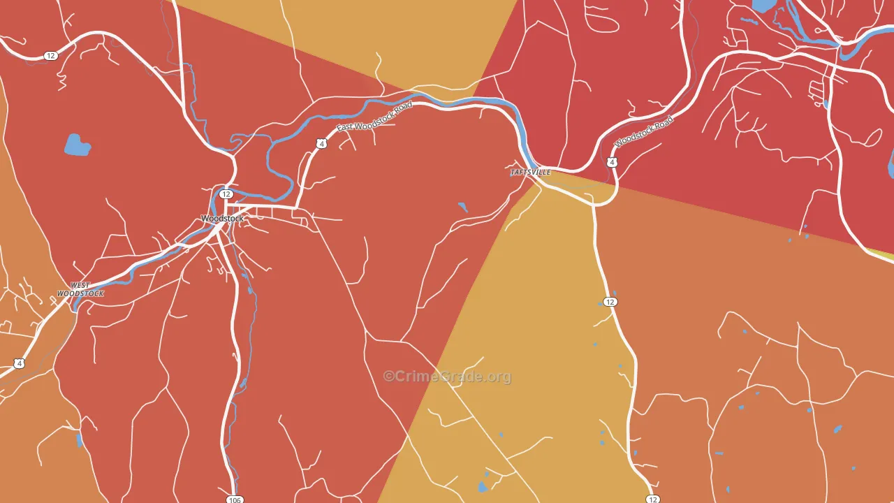 Taftsville, VT Map of Arson Rates