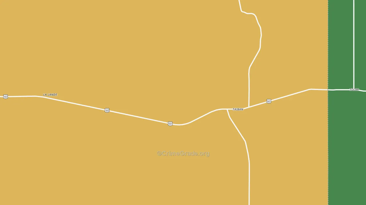 Taiban, NM Map of Arson Rates