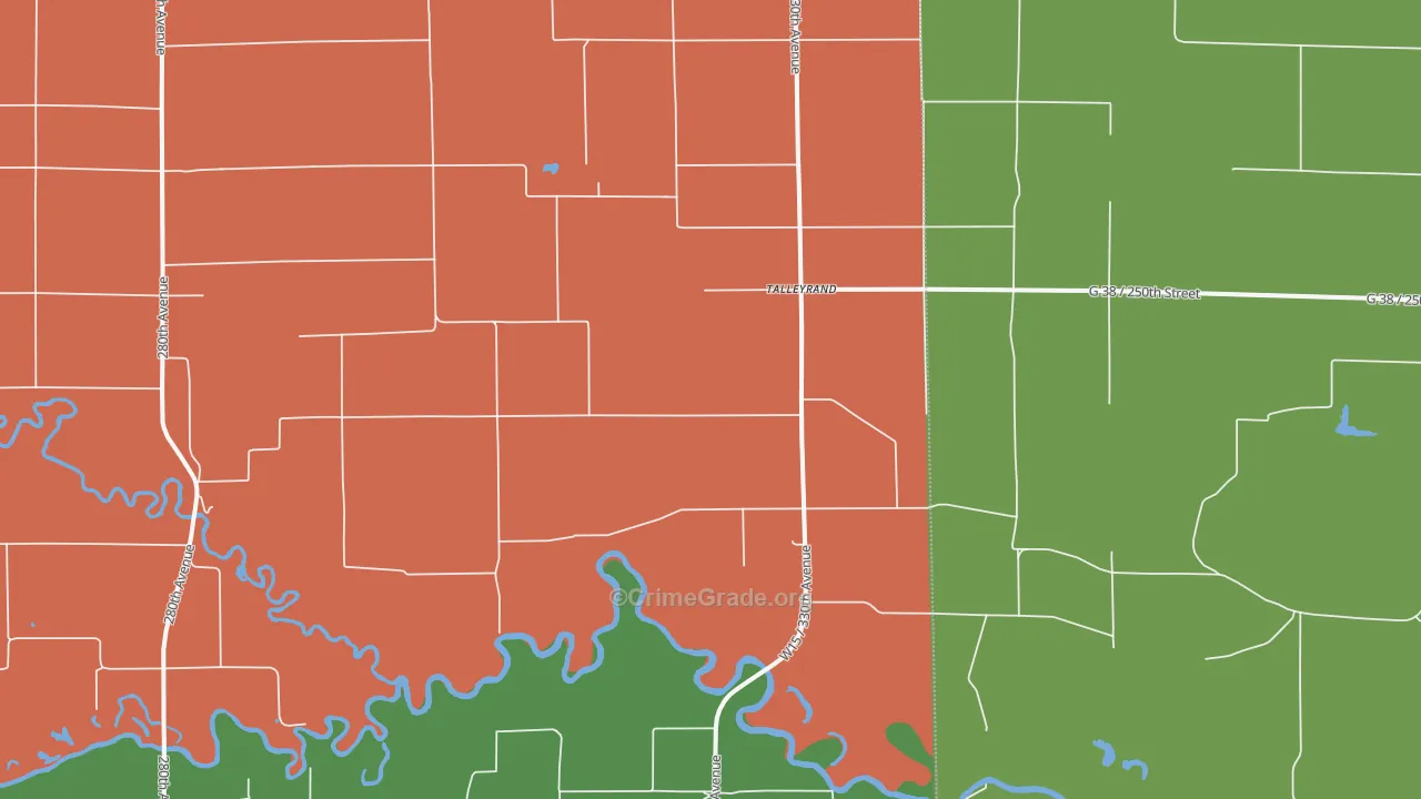 Talleyrand, IA Map of Arson Rates