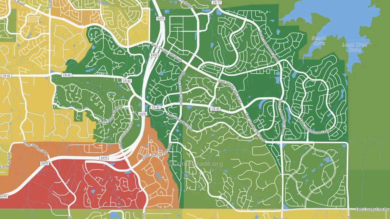 Tallyn's Reach, Aurora, CO Map of Arson Rates
