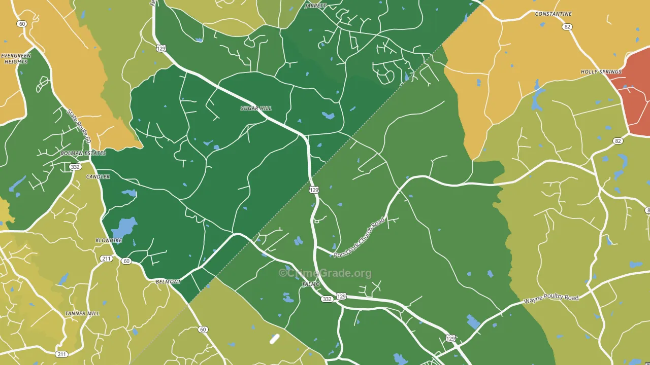 Talmo, GA Map of Arson Rates