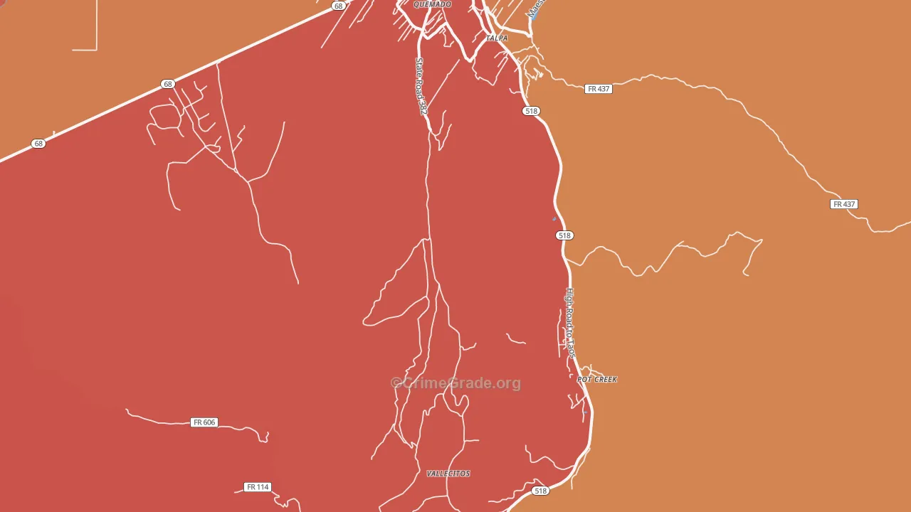 Talpa, NM Map of Arson Rates