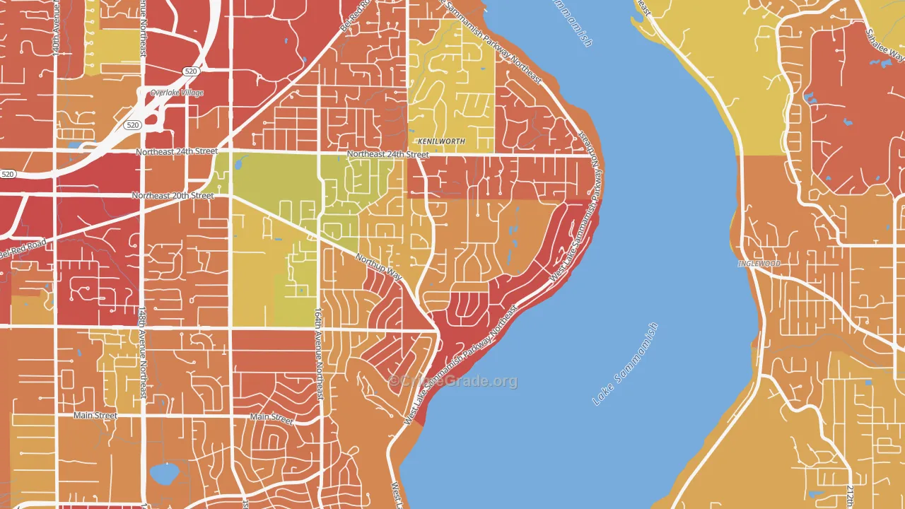 Tam O'shanter, Bellevue, WA Map of Arson Rates