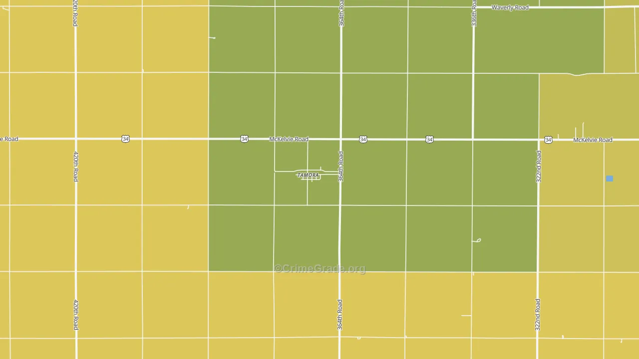 Tamora, NE Map of Arson Rates