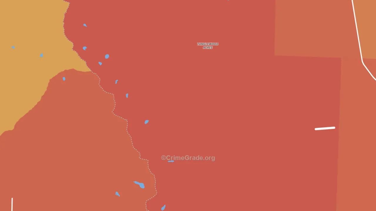Tanglewood Acres, CO Map of Arson Rates