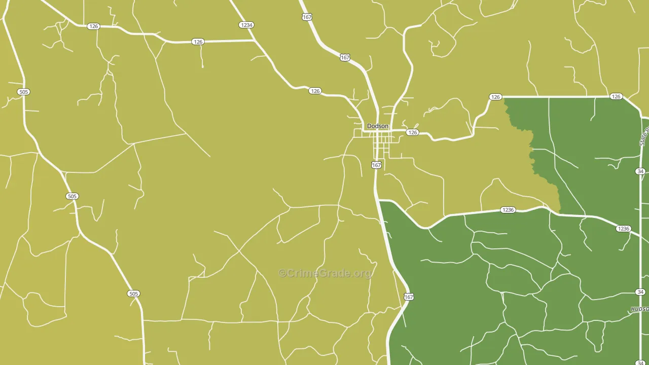 Tannehill, LA Map of Arson Rates