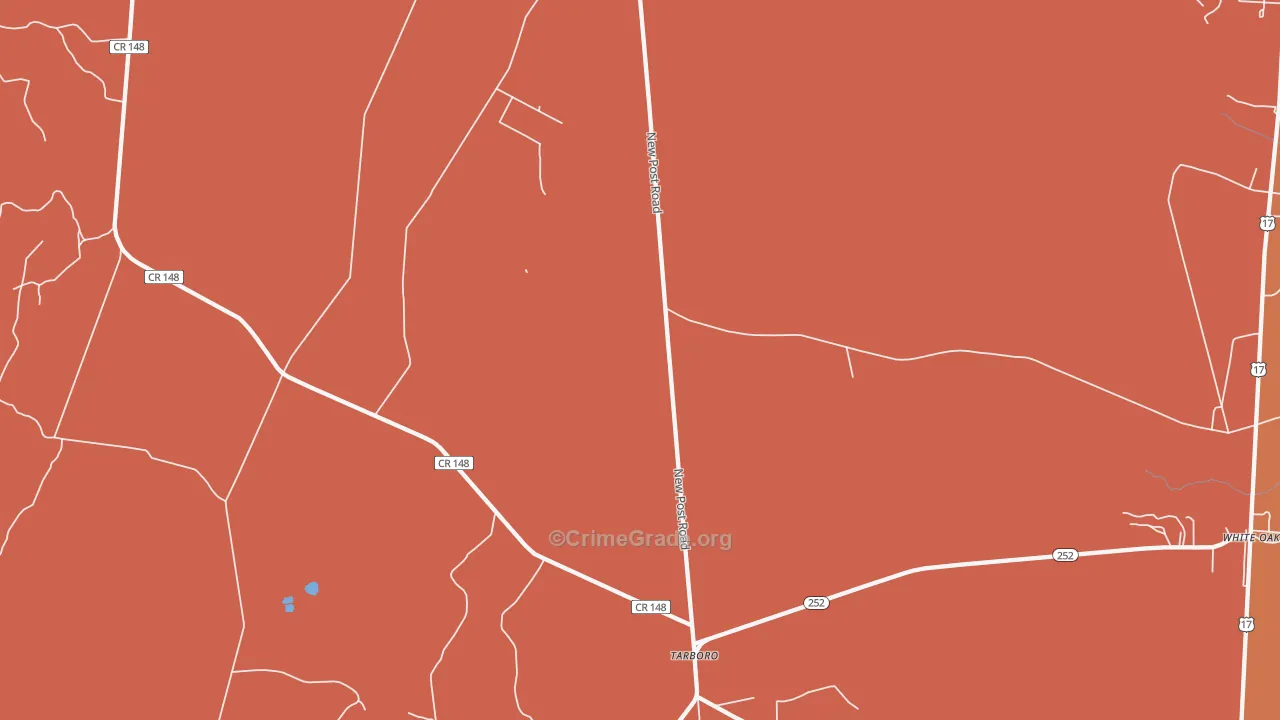 Tarboro, GA Map of Arson Rates