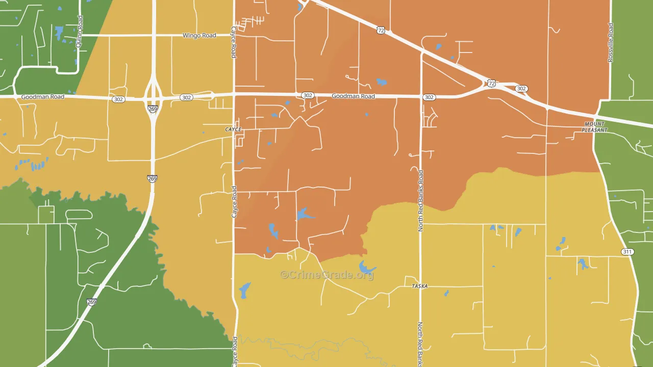 Taska, MS Map of Arson Rates