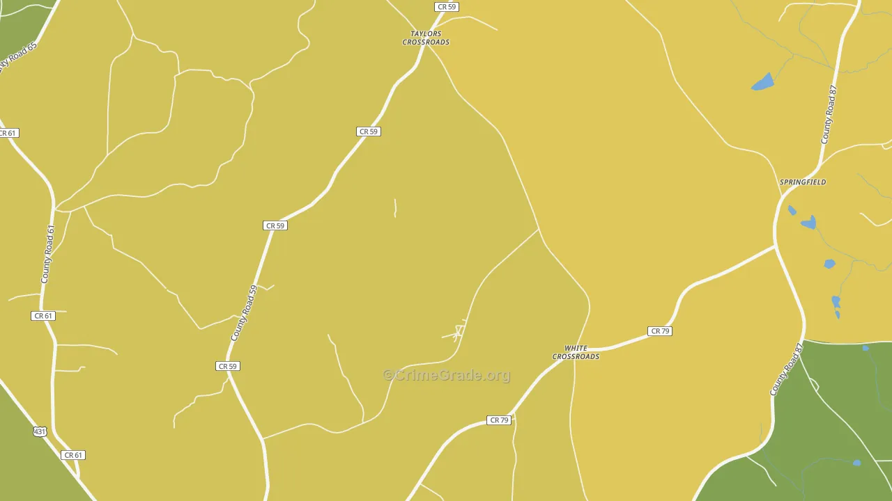 Taylors Crossroads, AL Map of Arson Rates