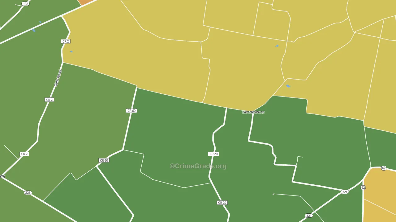 Taylorsville, OH Map of Arson Rates