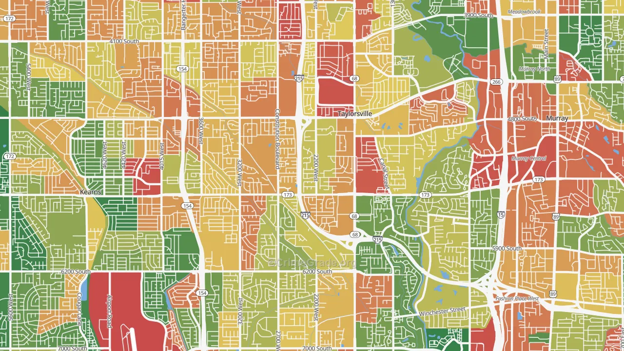 Taylorsville, UT Map of Arson Rates