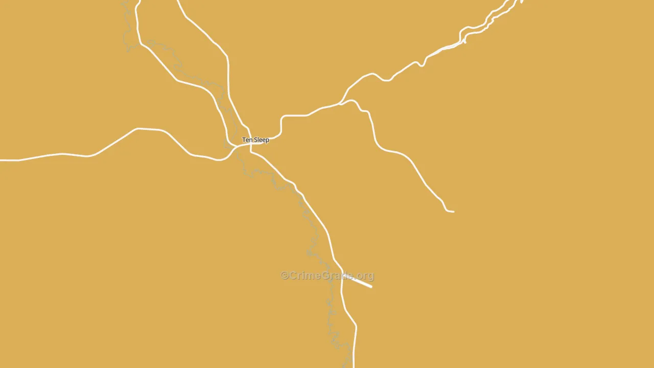 Ten Sleep, WY Map of Arson Rates