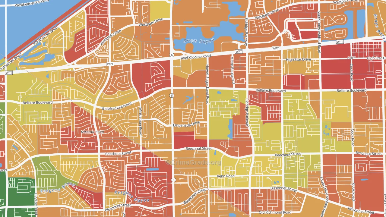 Terra del Sol, Houston, TX Map of Arson Rates