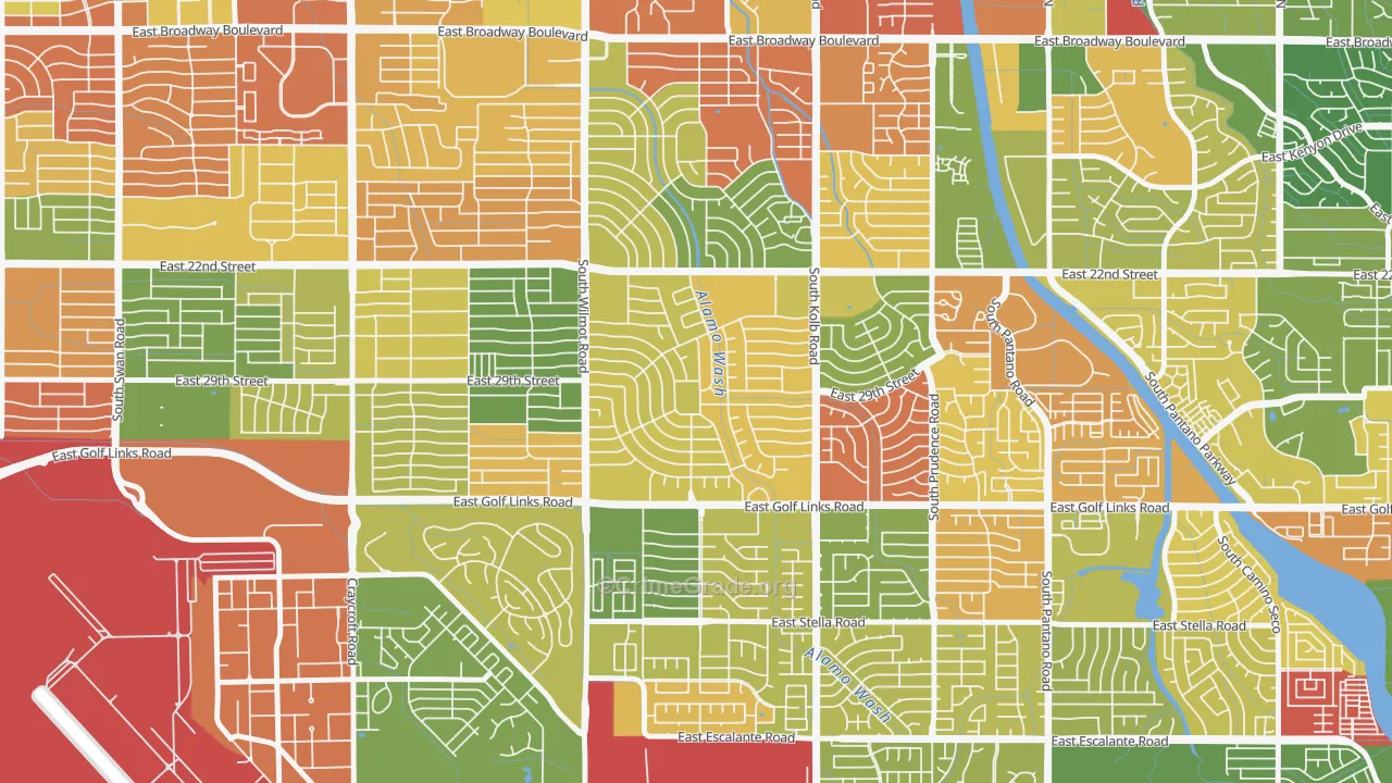 Terra del Sol, Tucson, AZ Map of Arson Rates