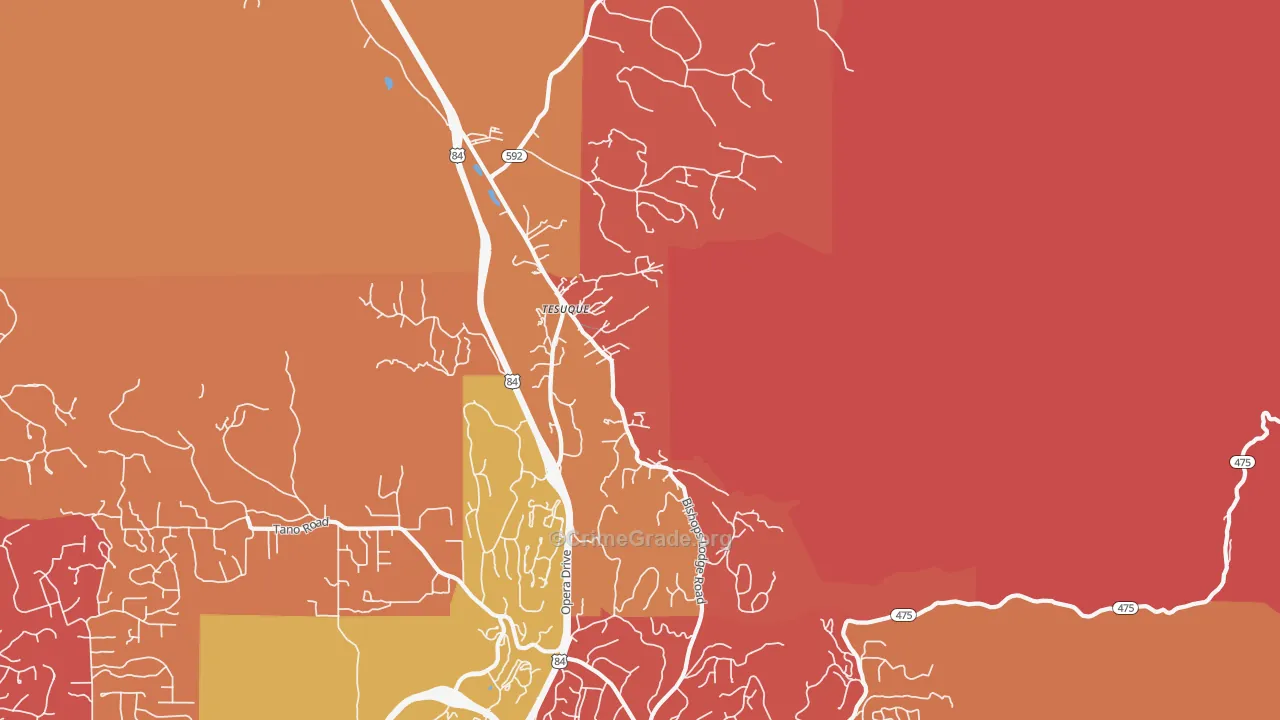 Tesuque Pueblo, NM Map of Arson Rates
