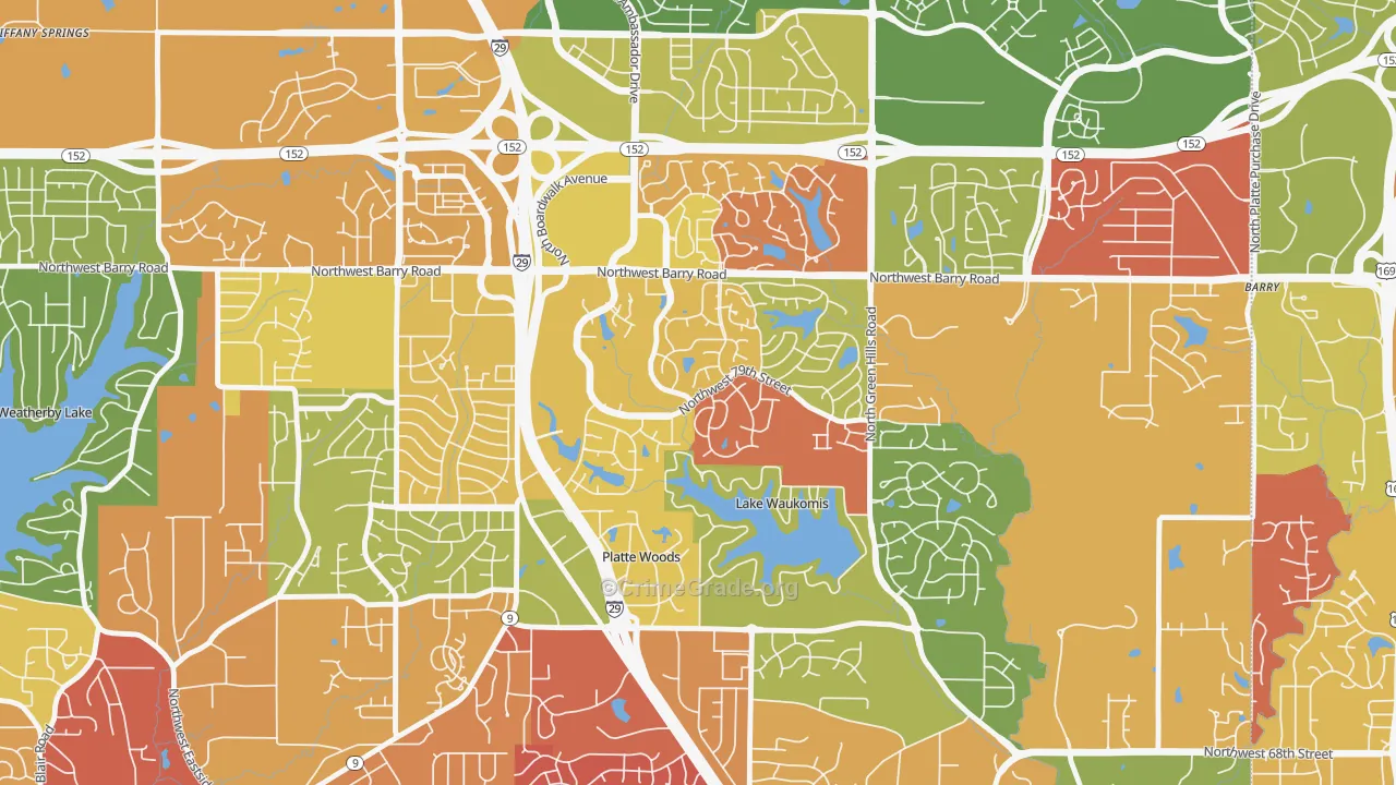 The Coves, Kansas City, MO Map of Arson Rates