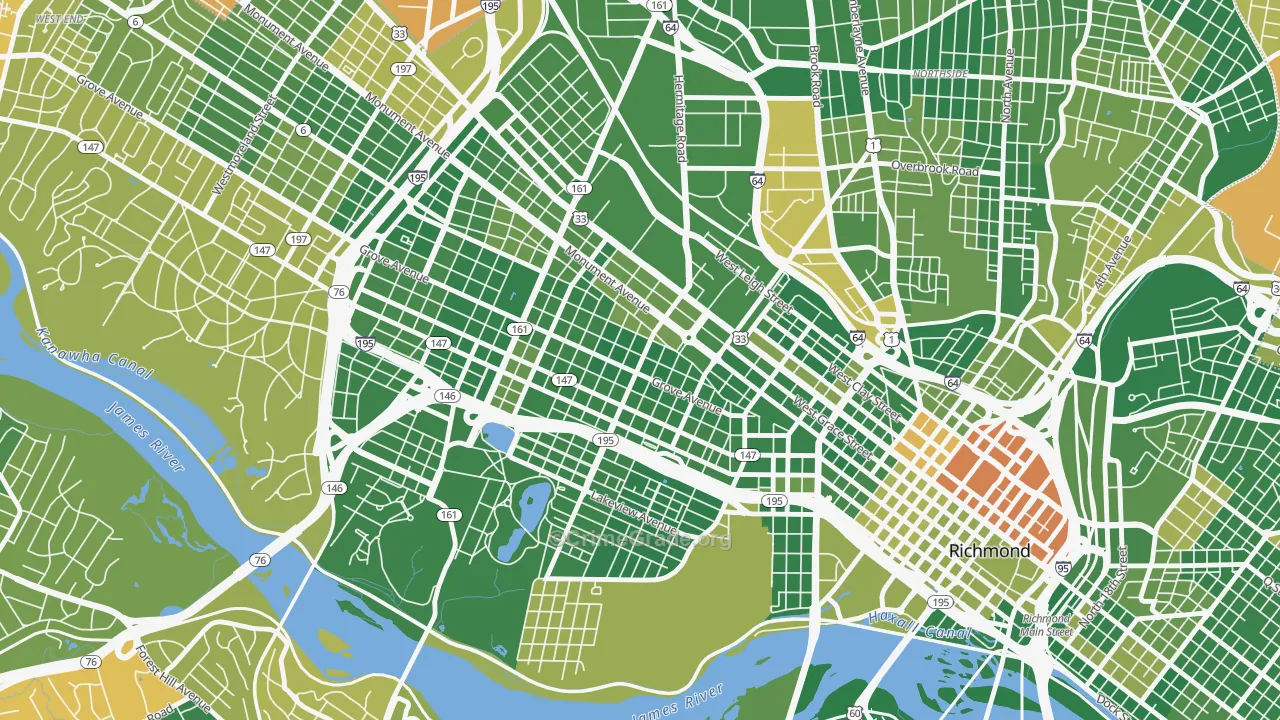 The Fan, Richmond, VA Map of Arson Rates