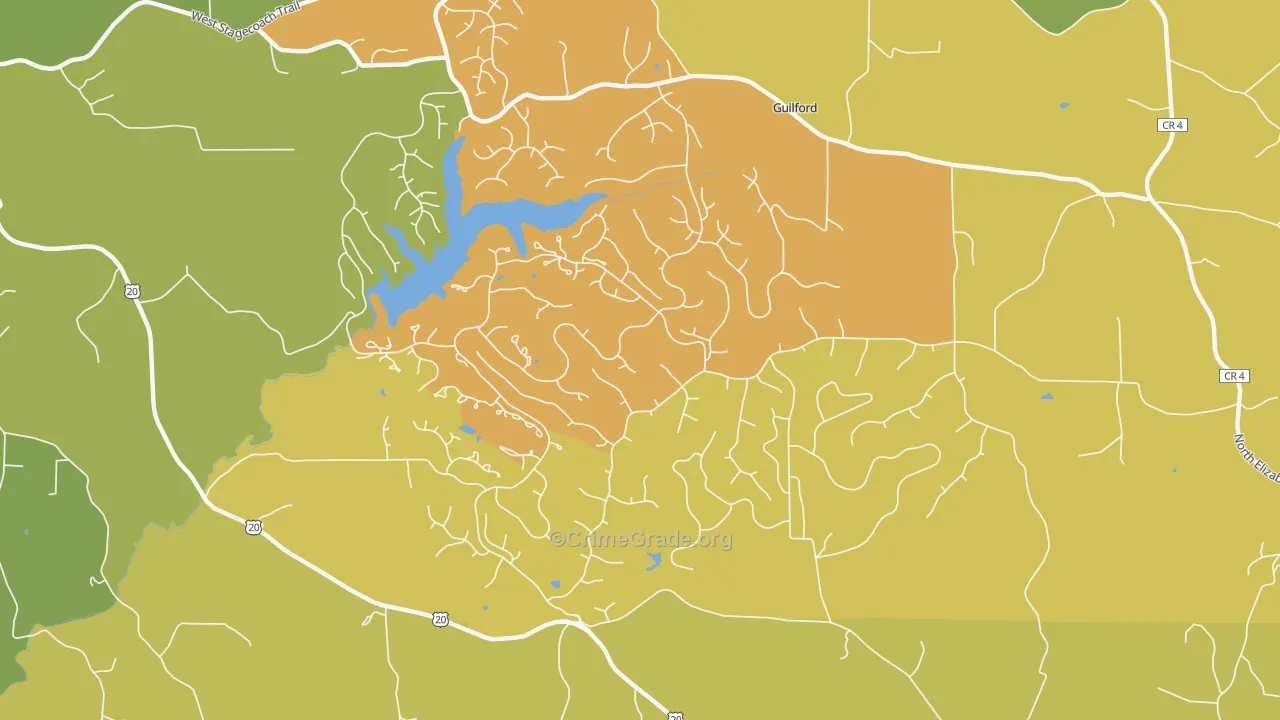 The Galena Territory, IL Map of Arson Rates