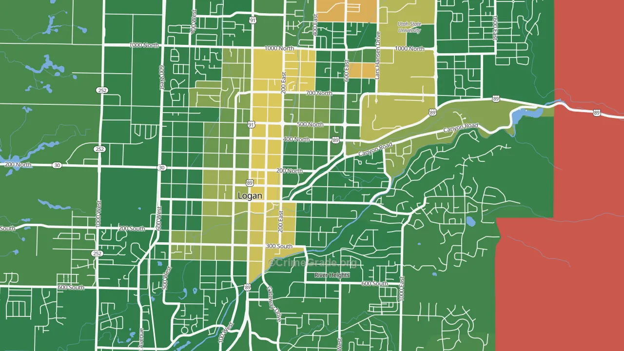 The Island, Logan, UT Map of Arson Rates
