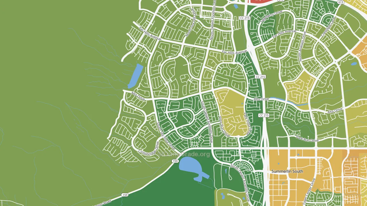 The Paseos, Las Vegas, NV Map of Arson Rates
