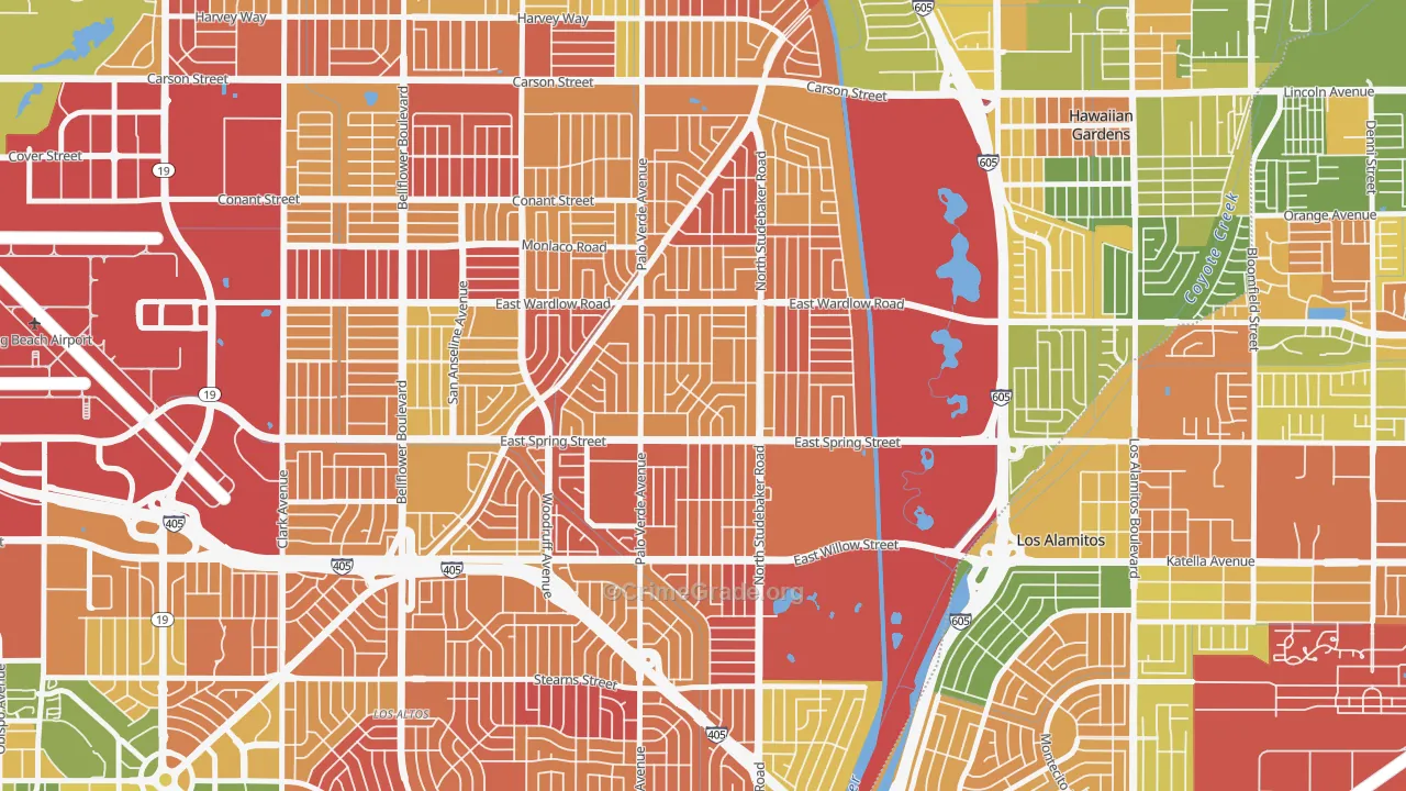 The Plaza, Long Beach, CA Map of Arson Rates