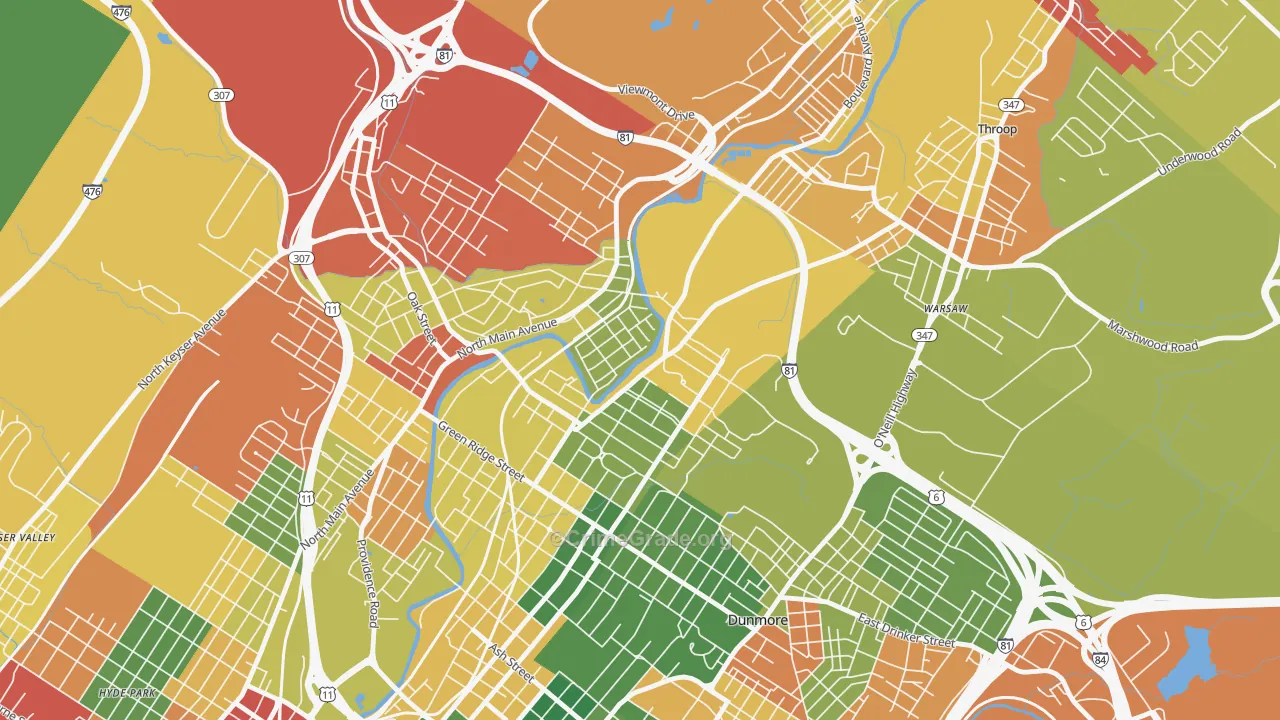 The Plot, Scranton, PA Map of Arson Rates