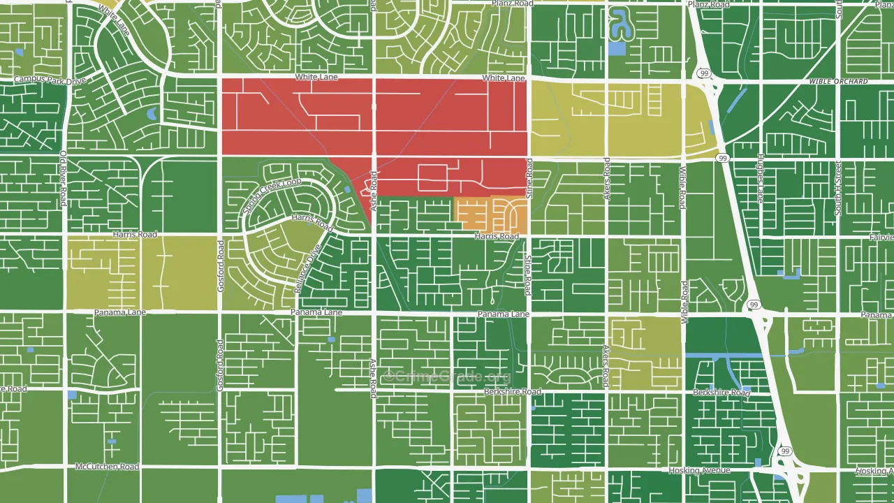 The Seasons, Bakersfield, CA Map of Arson Rates