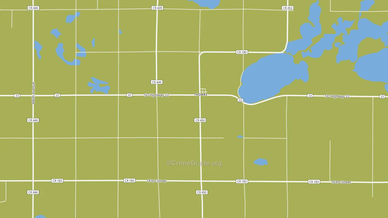 Thomas, SD Map of Arson Rates