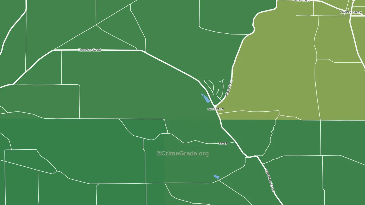 Thornton, NY Map of Arson Rates