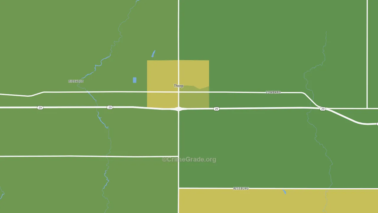 Thorp, WI Map of Arson Rates