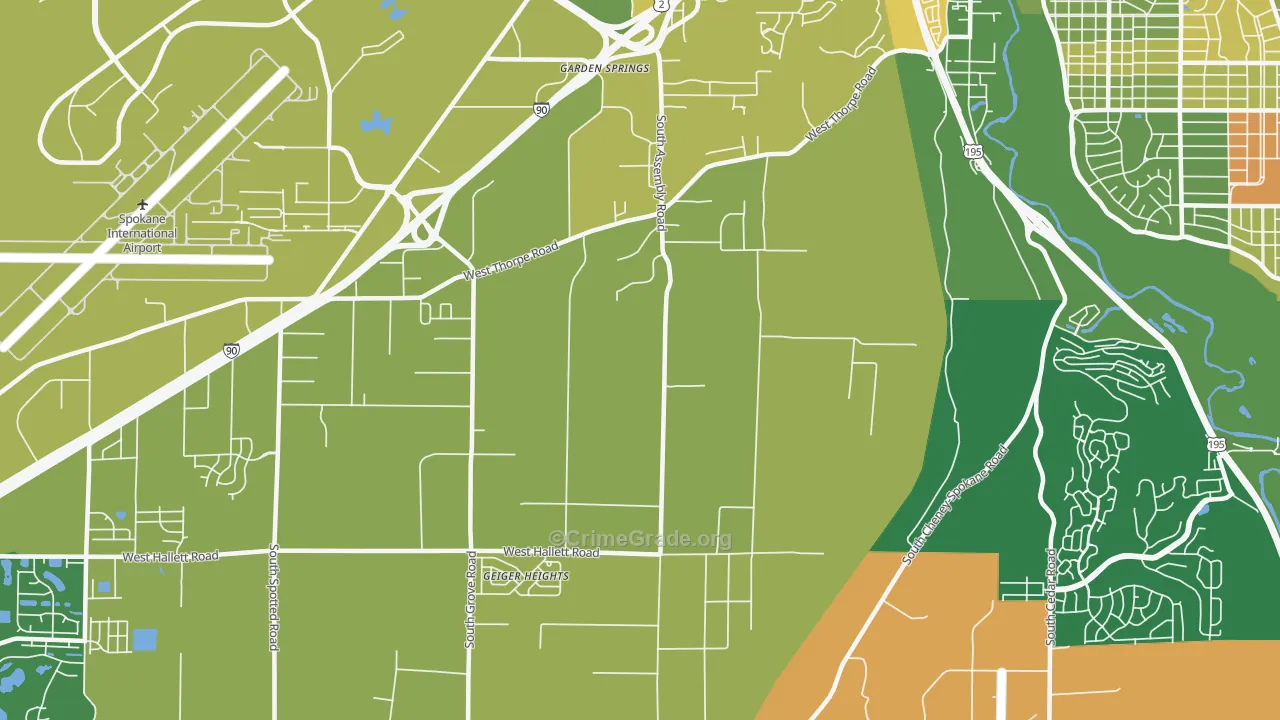 Thorpe Westwood, Spokane, WA Map of Arson Rates