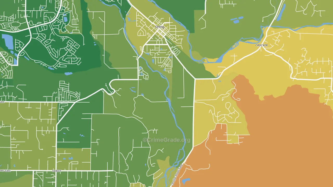 Thrift, WA Map of Arson Rates