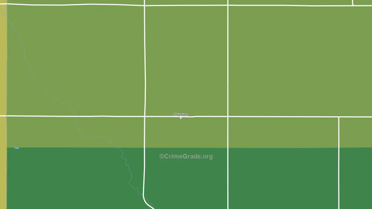 Thurston, NE Map of Arson Rates