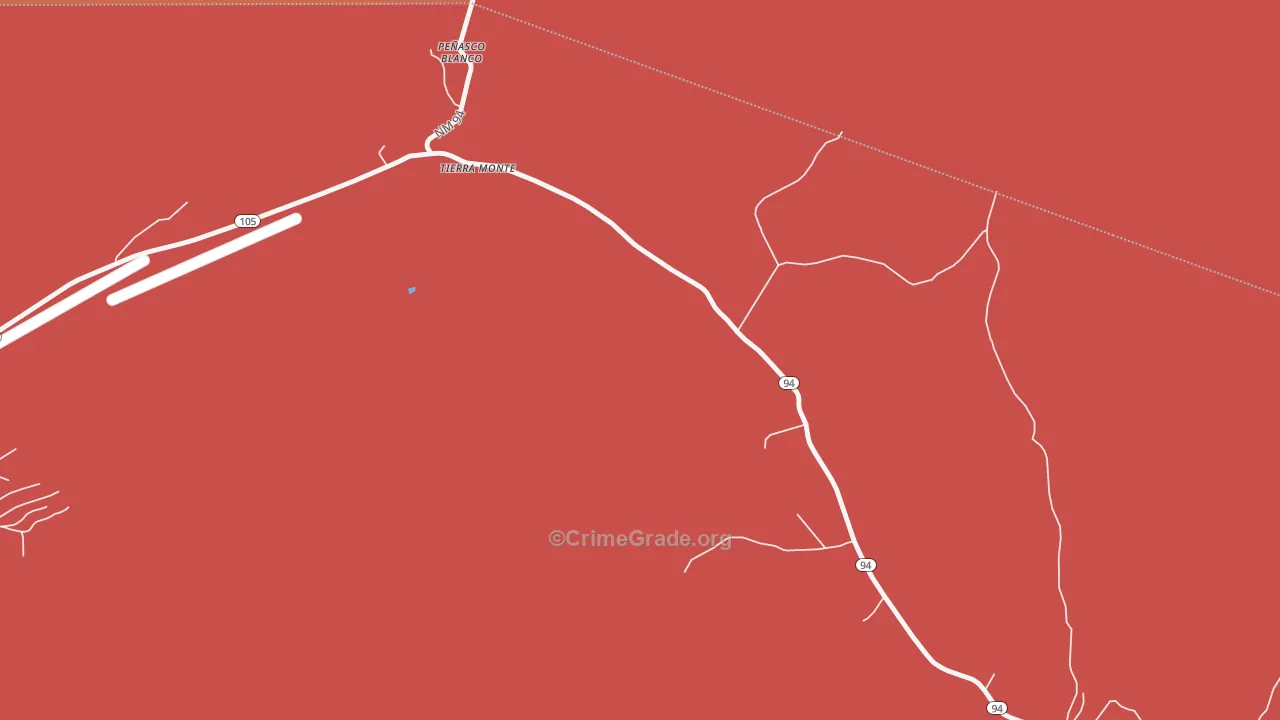 Tierra Monte, NM Map of Arson Rates