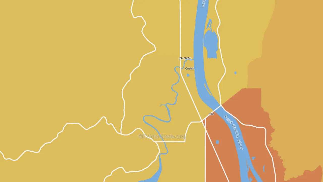 Tiger, WA Map of Arson Rates
