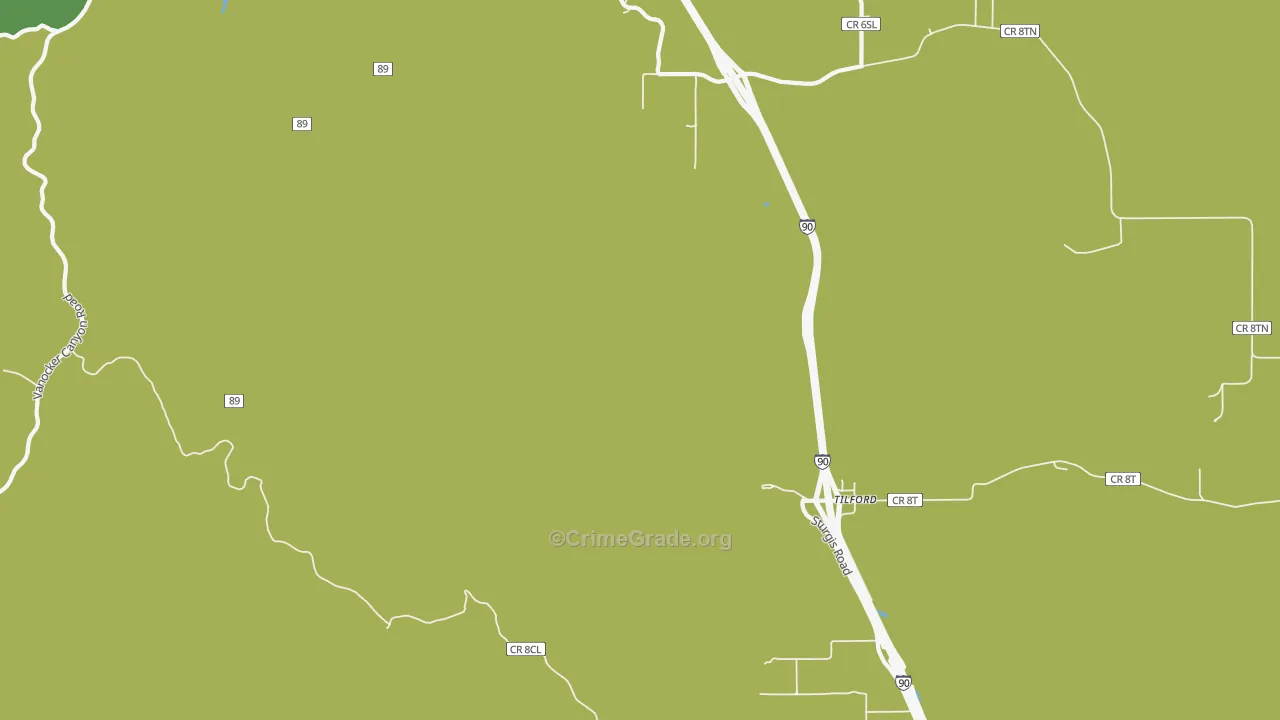 Tilford, SD Map of Arson Rates