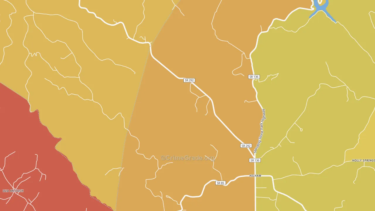 Timothy, TN Map of Arson Rates