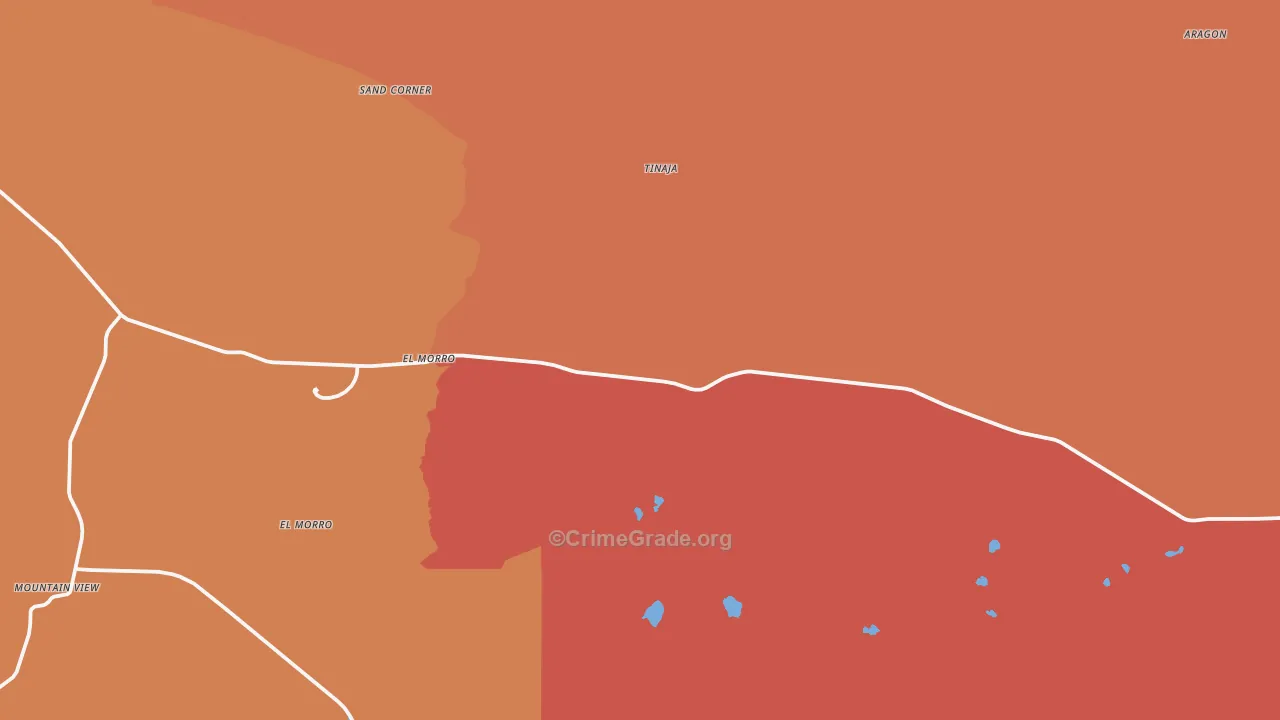 Tinaja, NM Map of Arson Rates