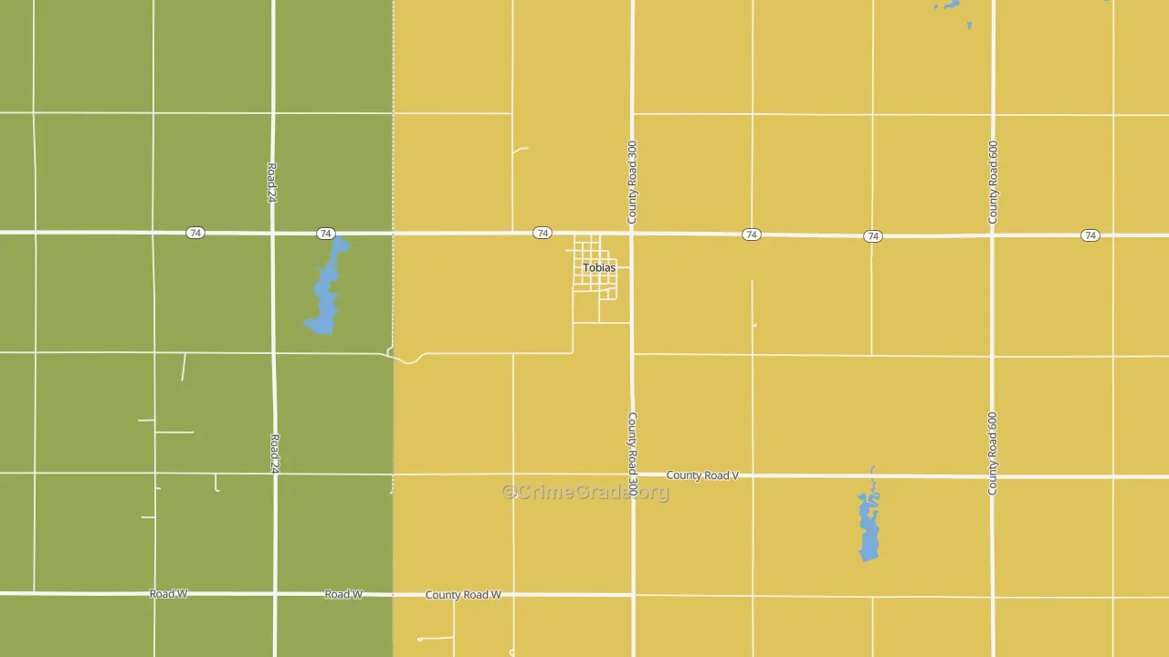Tobias, NE Map of Arson Rates