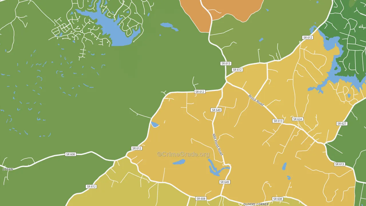 Todds Tavern, VA Map of Arson Rates