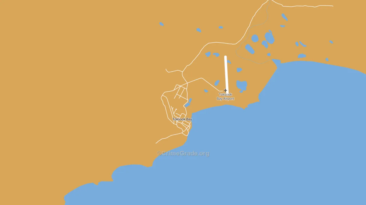 Toksook Bay, AK Map of Arson Rates
