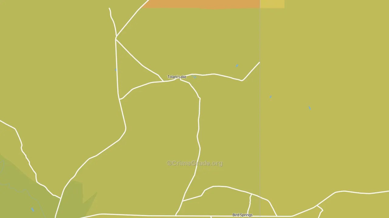 Tolani Lake, AZ Map of Arson Rates