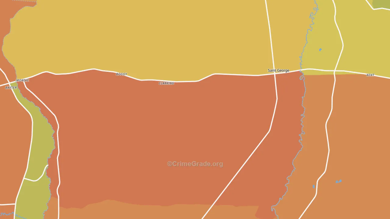 Toledo, GA Map of Arson Rates