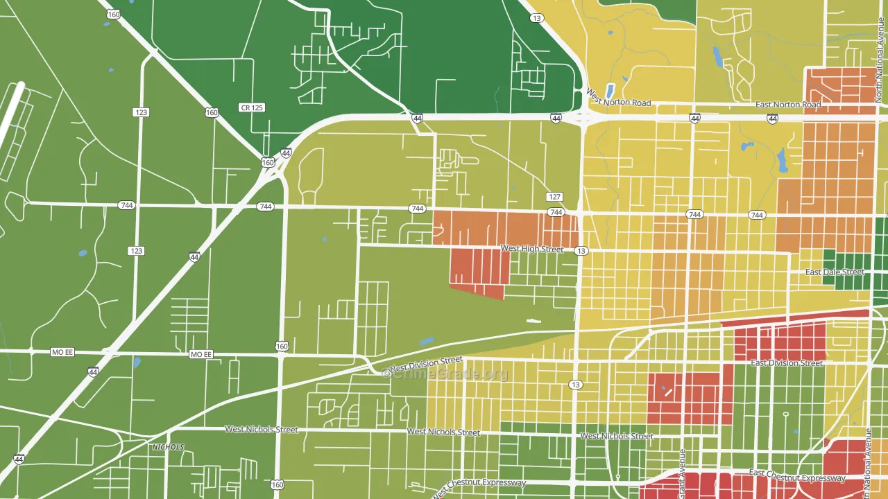 Tom Watkins, Springfield, MO Map of Arson Rates