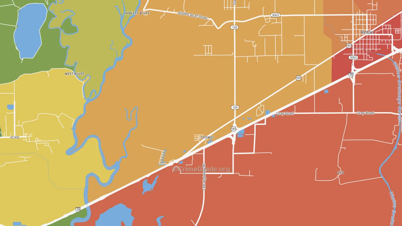 Toomey, LA Map of Arson Rates